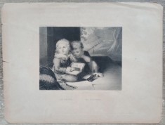 Fratii// gravura sec. XIX, C.L. Vogel pinx foto