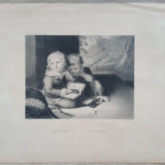 Fratii// gravura sec. XIX, C.L. Vogel pinx