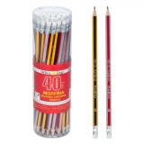 Set Creioane, Office Style, HB, Multicolor, 40 Bucăți, Cu Radieră, Oem