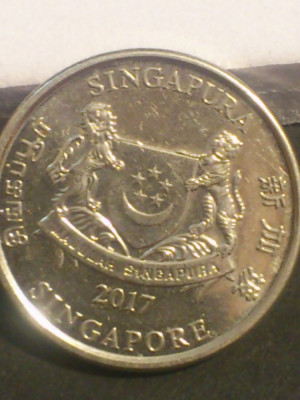 Lot 5 monede 10 20 50 cents centi Africa Sud, Uganda, Singapore (UNC + BU)= poze foto