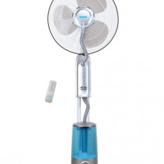 Ventilator cu telecomanda si pulverizare apa Zass ZMF 02 Silver, 75 W, pulverizare super fina 320 ml h, 3.2 L capacitate rezervor, 3 trepte - RESIGILA