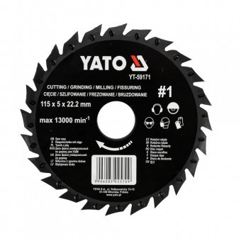 Disc circular raspel depresat, Yato, 115x5x22.2mm foto