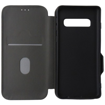 Husa tip carte cu stand Techsuit neagra pentru Samsung Galaxy S10 foto