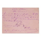 Teatrul Național, bilet permanent cu semnătura directorului Ion Ghica, 1878