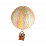 Cumpara ieftin Decoratiune Balon cu aer cald, Authentic Models, Travels Light, Rainbow Pastel, 18x18x30 cm