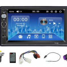 [KIT] MP5 Player pentru Toyota, WinCE, Bluetooth, USB, CardSD, Camera Marsarier, Auxiliar, Mirrorlink, Touchscreen, - AD-BGP7010B+AD-BGRTO1182DIN