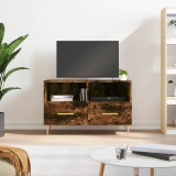 vidaXL Comodă TV, stejar fumuriu, 80x36x50 cm, lemn prelucrat