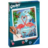 Set pictura pe numere - Creart - Flamingo | Ravensburger