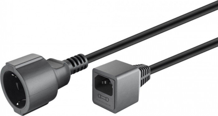 Cablu de alimentare UPS SCHUKO cu conector de siguranta 0.2m Goobay