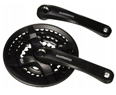 Angrenaj pedalier Shimano FC-TY501, 6/7/8 viteze, AFCTY501C244CLB 42/34/24 Cod:X118 foto