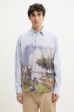 Desigual camasa din bumbac ARTWORK barbati, cu guler clasic, relaxed, 25SMCW05
