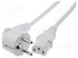 Cablu 3x1mm2 CEE 7/7 ştecăr unghi LIAN DUNG PVC IEC C13 mamă
