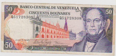 50 BOLIVAR 5 IUNIE 1995 VENEZUELA /F foto