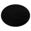 Covor BUENOS cerc 6649 shaggy uni, o singură culoare negru, cerc 150 cm