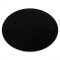 Covor BUENOS cerc 6649 shaggy uni, o singură culoare negru, cerc 150 cm