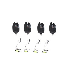 Set 4 senzori /averizori pescuitsi 4 swingeri cu led luminosi