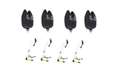 Set 4 senzori /averizori pescuitsi 4 swingeri cu led luminosi foto