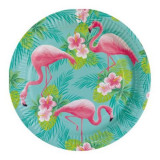 Farfurii flamingo petrecere 23 cm, Widmann Italia