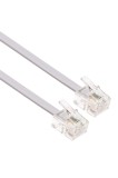 Cablu de prelungire 1M RJ11 pentru ADSL, cablu telefonic, mufă telefonică, internet de mare viteză BT, bandă largă, mufă la mufă, pentru router și mod