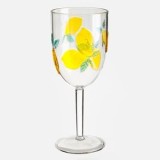 Pahar pentru vin cu picior, plastic transparent, model lăm&acirc;i, 380 ml, CMCLASS