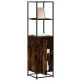 vidaXL Dulapuru stejar afumat 35,5x35x139 cm lemn și metal prelucrat