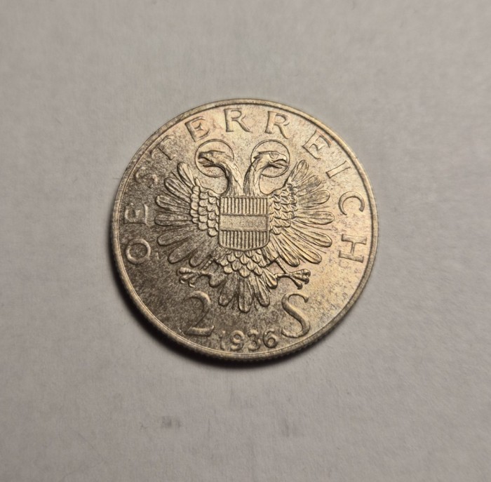 Austria 2 Schilling 1936 UNC