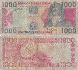 1993 ( 4 VIII ) , 1,000 leones ( P-20a ) - Sierra Leone