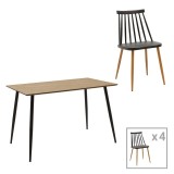 Cumpara ieftin Set masa si scaune 5 buc Cuba Pako World Negru 120x70x76 cm