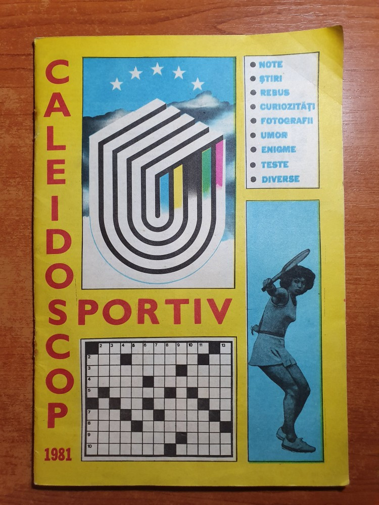 Revista caleidoscop sportiv iulie 1981- contine  rebus,omor,enigme,teste,stiri | Okazii.ro