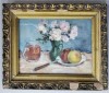 Natura Statica cu Flori si Fructe, Ulei pe Panza 35.5x27.5cm - Album Pictura Arta