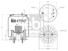 FEBI BILSTEIN 47553 Burduf, suspensie pneumatica