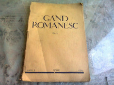 REVISTA GAND ROMANESC , NR. 4 , ANUL II , APRILIE , 1934 foto