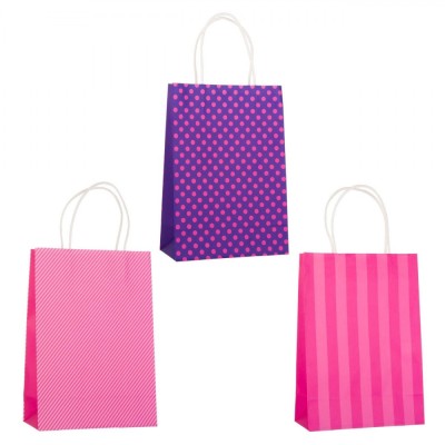 Pungi Cadou, Kraft, Multicolor, Set 3 Bucăți, Dimensiuni 20x10x29cm foto