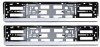 Set 2 bucati suport numar inmatriculare auto plastic ABS rama argintiu, Amio