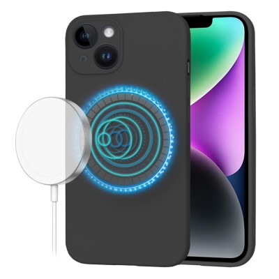 Husa silicon iPhone 14 Techsuit SoftFlex MagSafe, negru foto