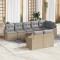 vidaXL Set de canapele pentru grădină 9 pcs Bej Rattan poli 3346780