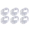 Set 6 opritoare, protectie pentru maner usa, silicon, montare usoara, 31 x 23 x 17 mm, transparent