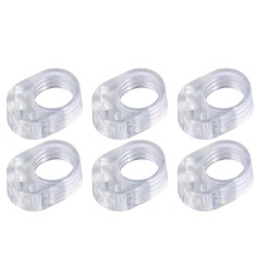 Set 6 opritoare, protectie pentru maner usa, silicon, montare usoara, 31 x 23 x 17 mm, transparent
