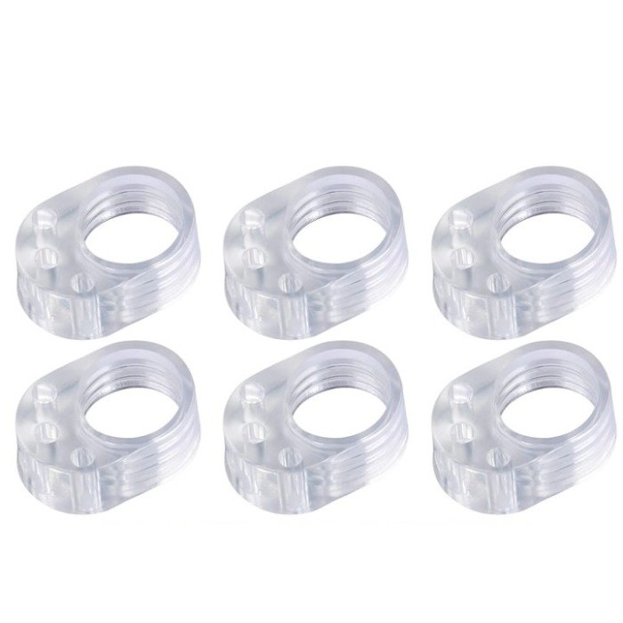 Set 6 opritoare, protectie pentru maner usa, silicon, montare usoara, 31 x 23 x 17 mm, transparent