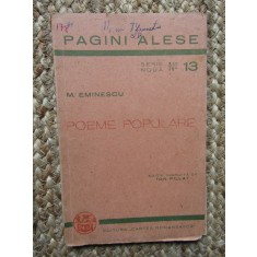 M. Eminescu - Poeme populare (editia 1942)