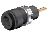Soclu Banană 2mm 10A Negru Aurit Panou