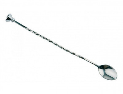 Lingura rasucita pentru cocktail, inox 18/10, 27 cm foto