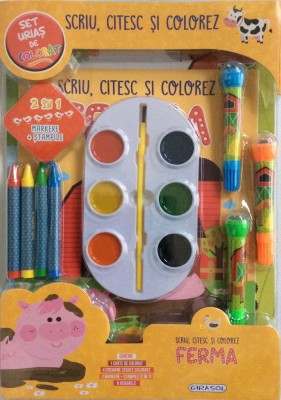 Scriu, citesc si colorez - Ferma foto
