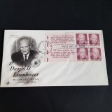 Lot Plicuri SUA FDC Rare Dwight D. Eisenhower 1970-1972 &ndash; Serii Vintage, Prima Zi de Emisiune! (3 Buc.)