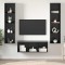 vidaXL Set dulap TV Pe perete 3 pcs Stejar negru Lemn compozit 3393340
