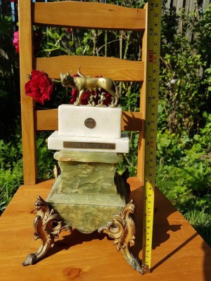 Statueta vintage Lupa Capitolina foto