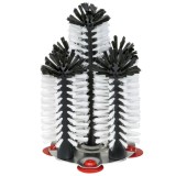 Perie spălat pahare cu bază metalică - Delfin, 4 x 18 cm + 1 x 25 cm