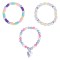 Set Brățări Elastice Fimo, Model Unicorn, Multicolor, 3 Bucăți