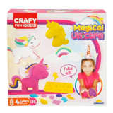 Cumpara ieftin Set de modelare din plastilina, Crafy, Unicorn, 11 piese, 200 g