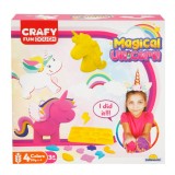 Set de modelare din plastilina, Crafy, Unicorn, 11 piese, 200 g